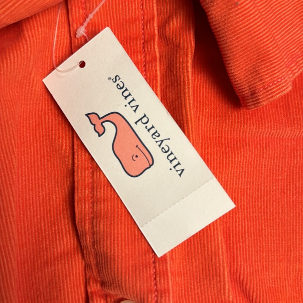 Vinyard Vines Corduroylong sleeve orange button up shirt. Formal. Southern. - Picture 4 of 4